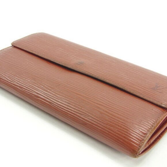 Louis Vuitton Wallet Purse Long Wallet Epi Brown Woman Authentic - Picture 6 of 6